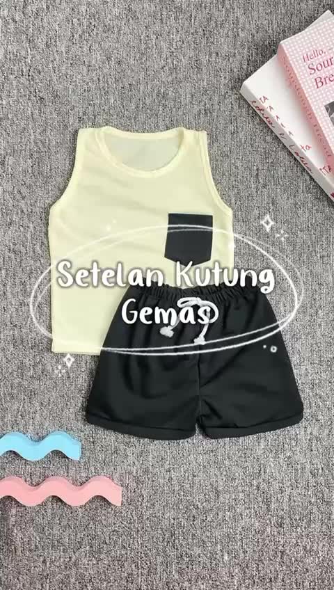 ByKiddos - Setelan Anak Kaos Kutung Tanpa Lengan Lokal / Setelan Anak Laki-Laki Tanpa Lengan
