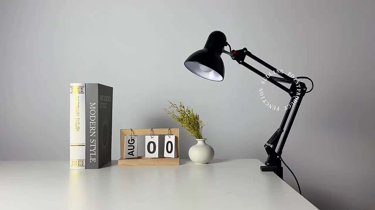 LAMPU ARSITEK LAMPU MEJA LAMPU BELAJAR E27 2IN1 DUDUK N JEPIT