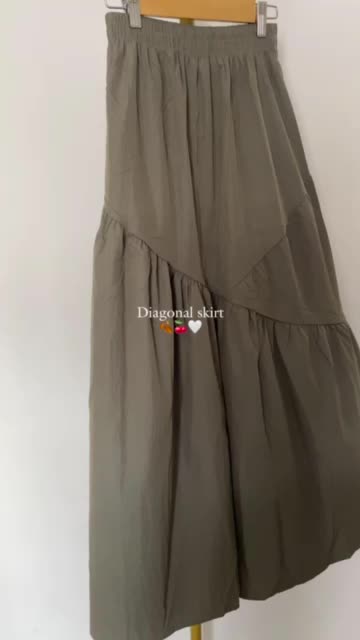Long Diagonal Skirt for Women