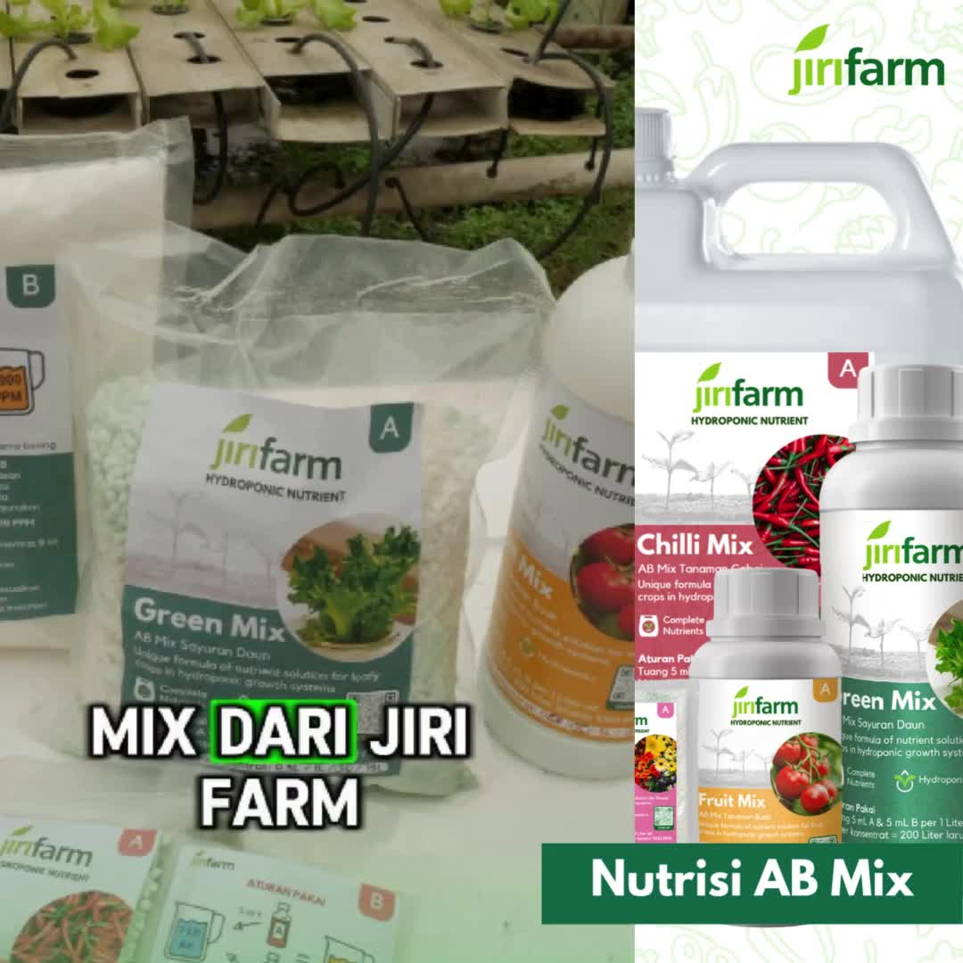 JIRIFARM - AB Mix Konsentrat Pupuk Nutrisi Hidroponik Sayuran Daun Bunga Buah Cabai