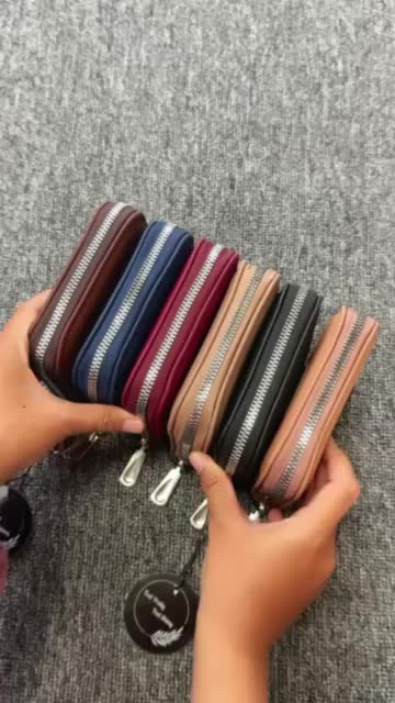 Dompet Wanita Milly Wallet By Zzhomey Kartu - Maroon - Kulit Kulit, Desain Simpel dan Slim Dompet Kecil