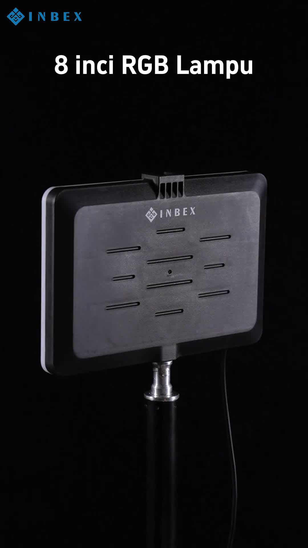 【COD】【24H Shipping】【Warranty 60 HARI】INBEX 8 inci Lampu Foto RGB Lighting Konten Kreator LED Lampu Sorot Lighting Studio Video Live Vlog