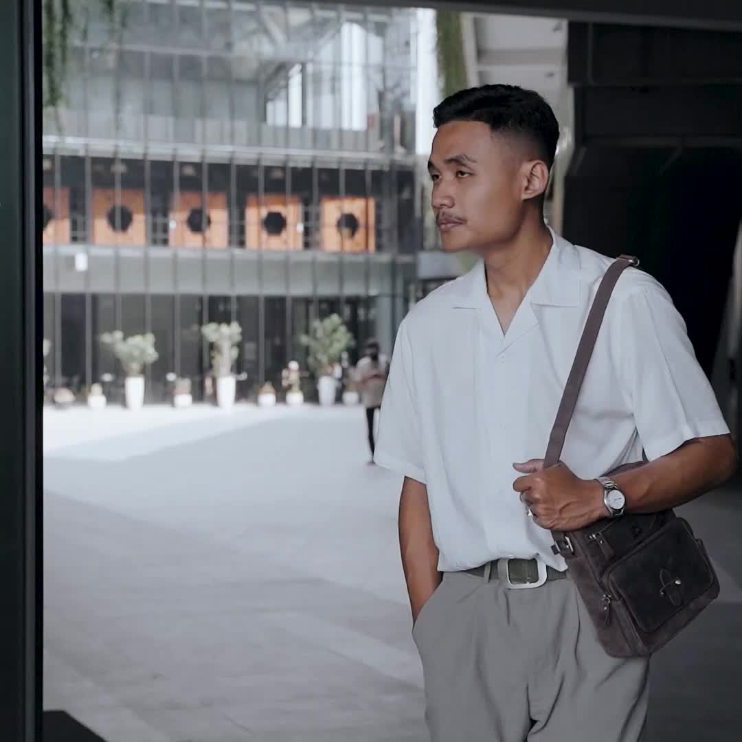 Reven Leather Jakarta - Rover Tas Selempang Bahu Pria Kulit Asli Bag Messenger Kerja Kantor Tas Kerja Kulit Sapi Sling Bag Crossbody Crazy Horse Cowok