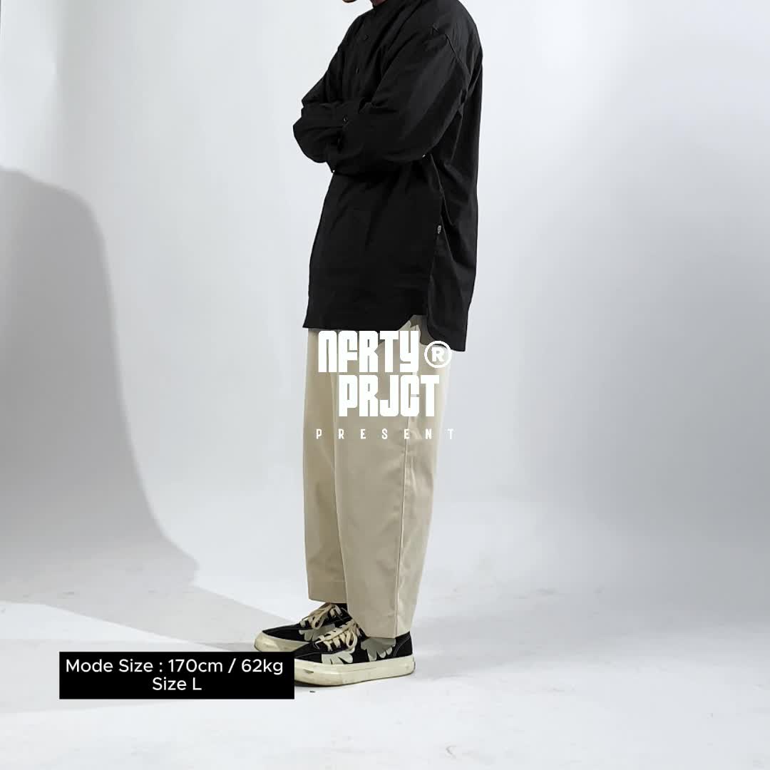 Noforty Project Long Baggy Pants Yuji Black Celana Pria