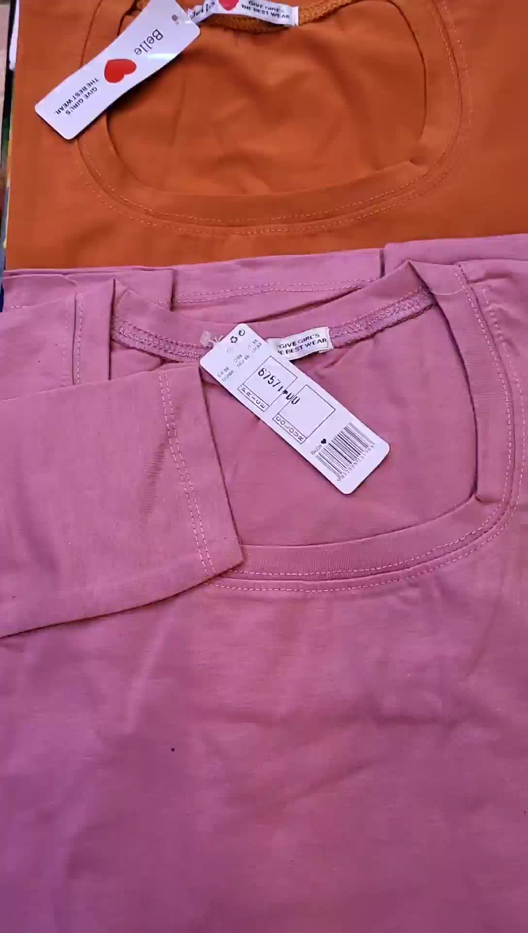 Baju Atasan Kaos Polos Lengan Panjang wanita Dewasa Merk Belle Asli Original Kerah U
