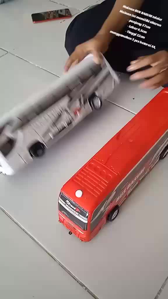 TERLARIS mainan BUS TELOLET BASURI BP 19 / bus basuri telolet lampu bunyi musik / bus basuri telolet plastik murah / bus tayo  Baterai Asli Toys viral COD gratis ongkir