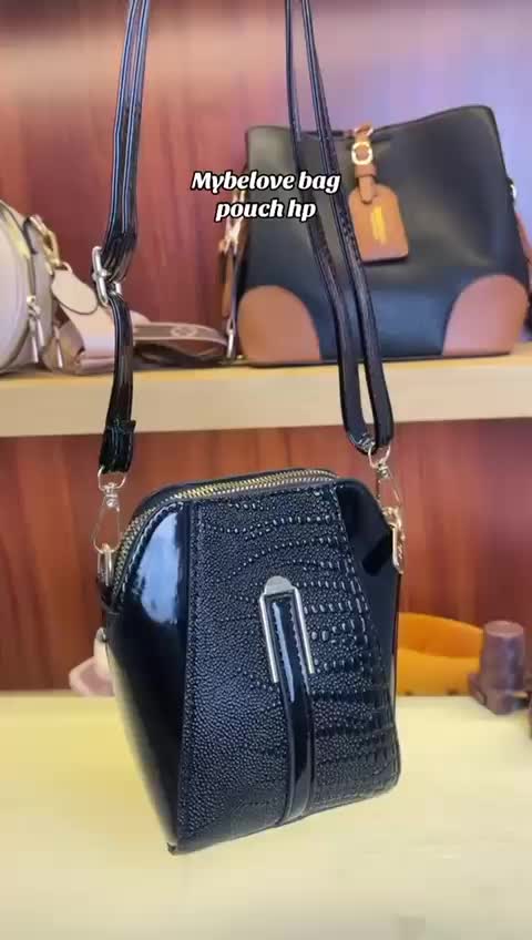 MAHBHELI.YA Tas Selempang HP Wanita Model Terbaru & Kekinian SJS3 Cewek dengan Desain Eksklusif dan Tali Pengikat yang Stylish