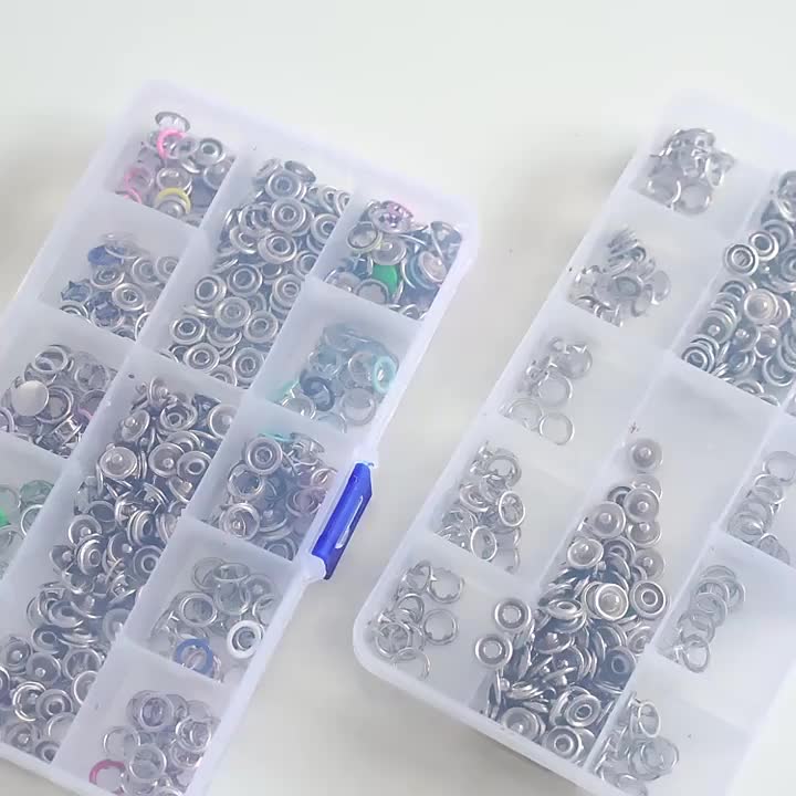 COD️ 100 Set Kancing Snap Metal 9.5mm Dengan Tang Pengencang Untuk Aksesoris Pakaian / Topi DIY / Tang Pengencang