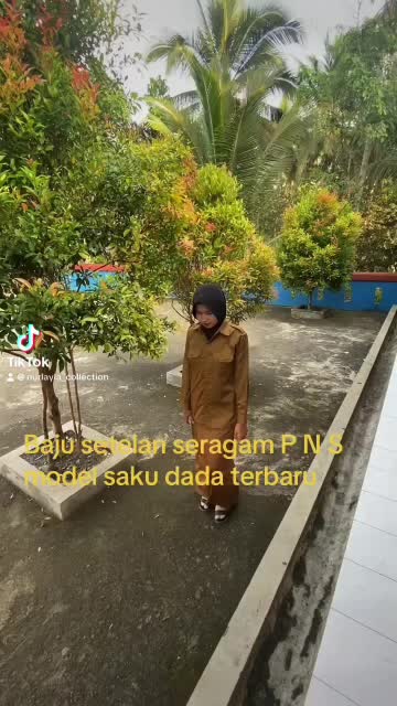 Seragam Khaki Wanita Setelan PDH PNS Baju Pemda Model Saku Atas Terbaru Katun Toyobo Celana Kerja Panjang Blazer