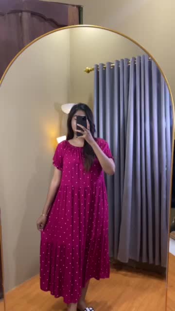 Dila dress Daster motif  Kekinian Lengan Karet Bahan Rayon Viscose
