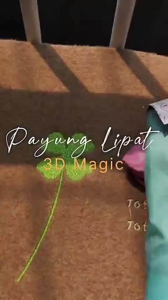 PAYUNG MAGIC UMBRELLA 3D / PAYUNG AJAIB 3D biru hijau