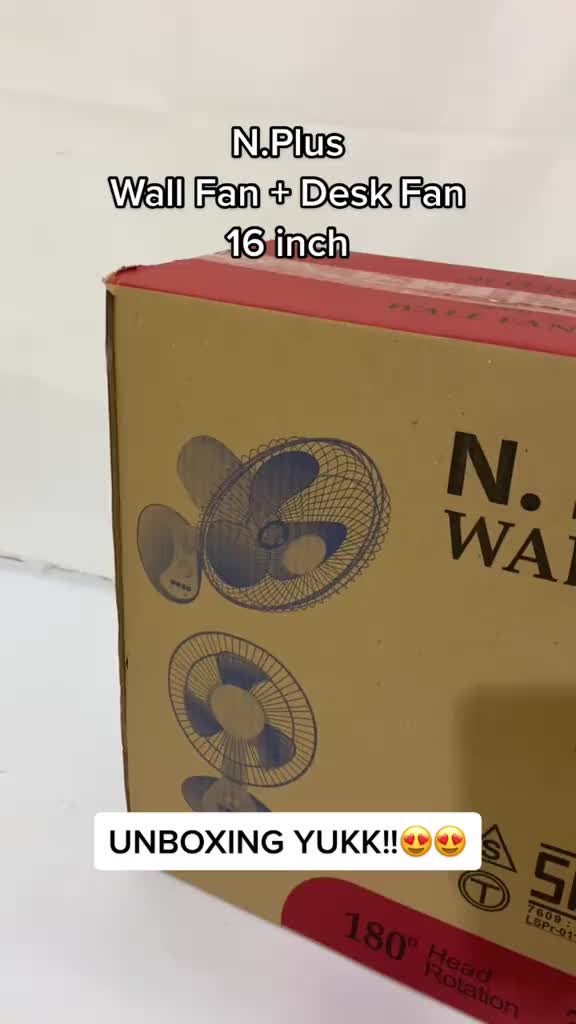 KIPAS ANGIN DINDING N.PLUS 16 (NATIONAL PLUS) & YASAKA KIPAS TEMBOK/ WALL FAN KIPAS ANGIN DINGDING DS 2