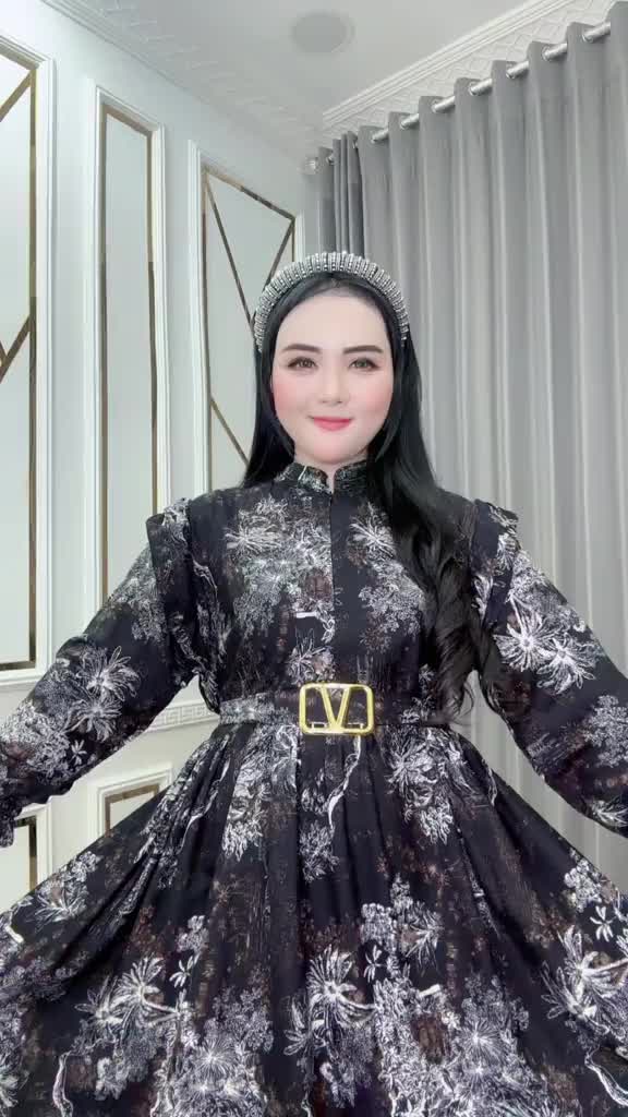 Gamis Wanita Miranti Katun Rayon Standar & Jumbo – Busui Resleting Depan Mayung Elegan dengan Belt Panjang Menyusui