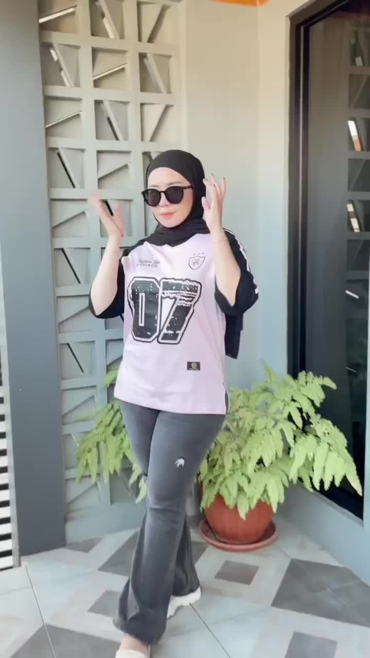 Ilystore|| Atasan oversize basic baseball / kerah vintage /kaos oversize baseball wanita number sporty