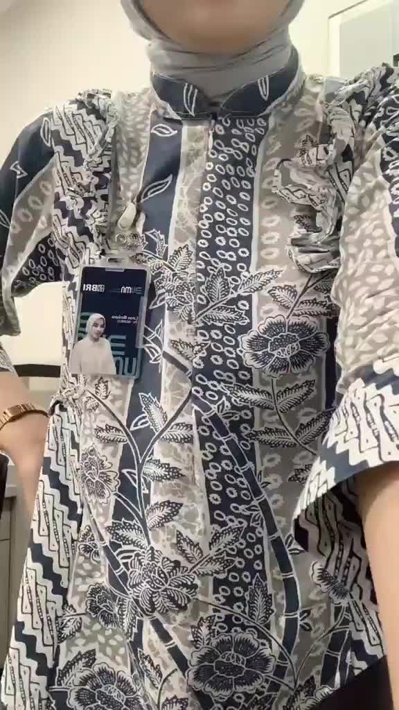 baju batik wanita kantor seragam Katun Motif Katun Motif kemeja viral Atasan Kerja Casual Formal