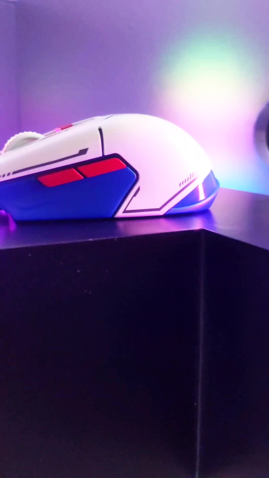 OLYPS Gaming Mouse Wireless Bluetooth + 2.4Ghz Rechargeable Battery Type-C Fast Charging 1600DPI RGB Light