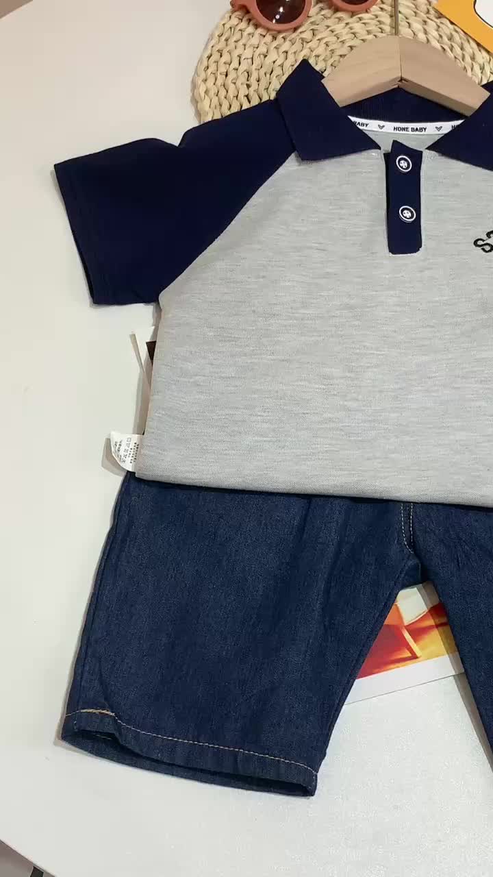 fashion polo baju kaos anak setelan casual tampan baju kaos anak laki laki jas anak cewek imut Set dua potong import set pakaian bayi baru lahir