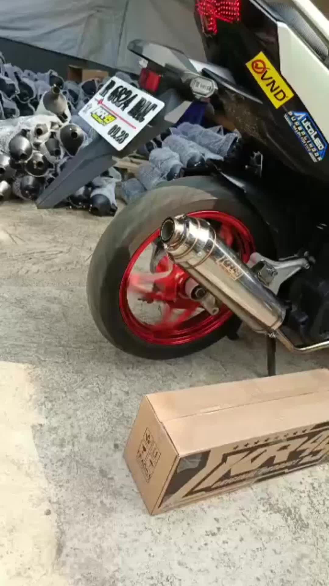 KNALPOT STANDAR RACING RACING ORIGINAL KR49 STAINLESS UNTUK MOTOR BEAT VARIO SCOOPY MIO NMAX AEROX Motorcycle