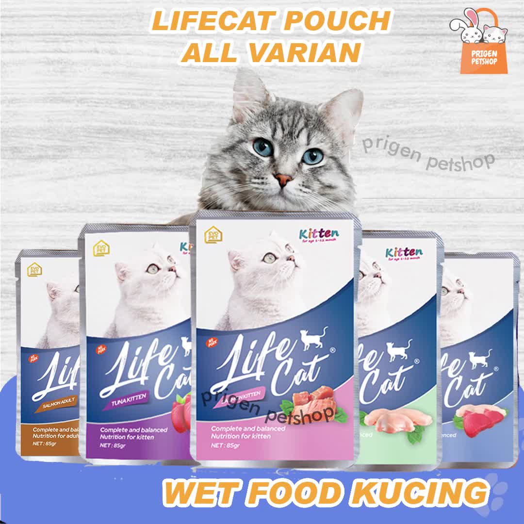 Lifecat Pouch All Varian Kitten & Adult 85Gr - Makanan Basah Kucing - Wet Food Kucing