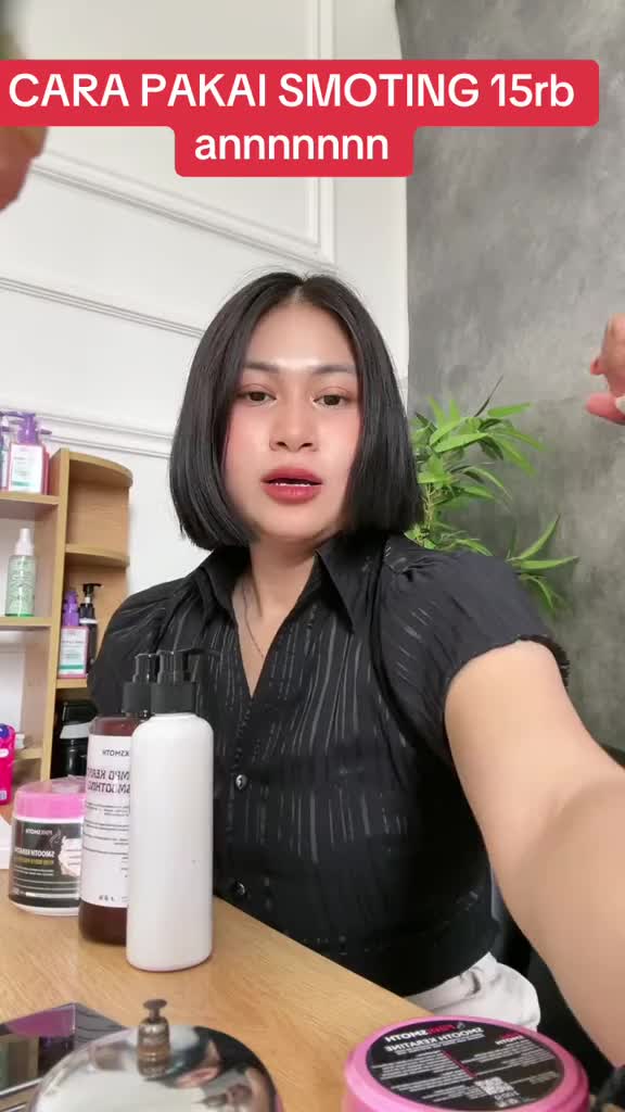 Pink Smoot Karatin 100 Ml Ukuran Kecil Pelurus Rambut Hair Care Mudah Diatus Bebas Keriting Lembut Wangi BPOM