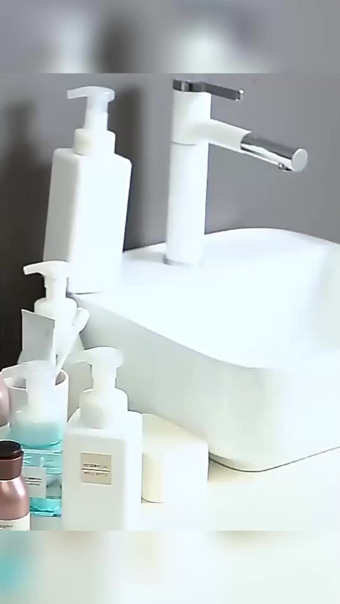 ATRIZ Rak Keranjang Kamar Mandi Besi Tempel Dinding Tempat Penyimpanan Sabun Skincare