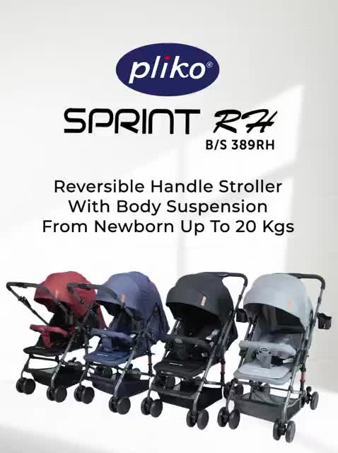 Pliko Stroller Lipat Sprint RX 379 / RH 389 Kereta Dorong Bayi Dua Arah dengan Shock Absorber