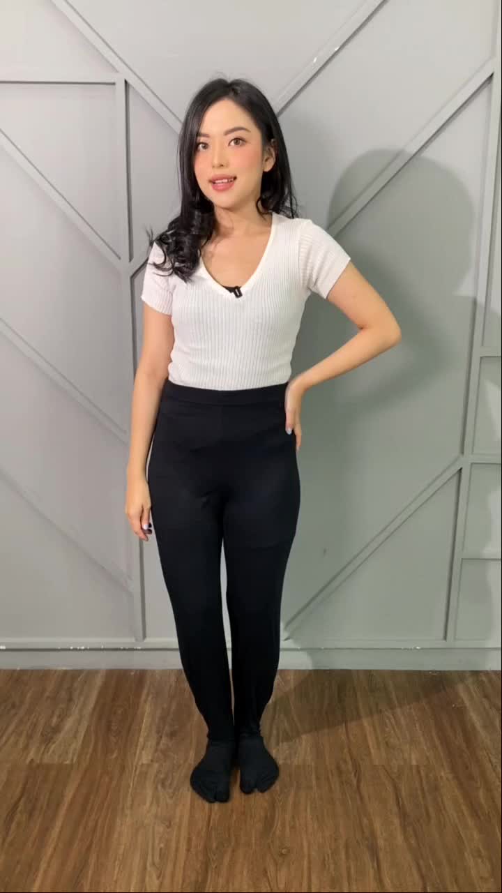 Legging Wudhu Jempol Polos Wanita Bahan Spandek Rayon Premium