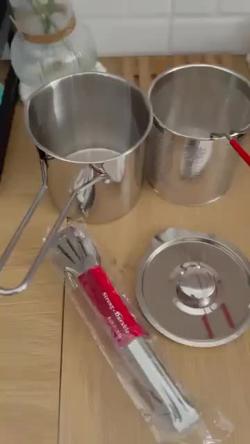 Dr.Spock 5 in 1 Multi Deep Fryer Panci Penggorengan Rebus Stainless Steel Saringan Capitan Tutup Klip Makanan Panci Rebus Multifungsi Alat Dapur Wadah Kitchenware