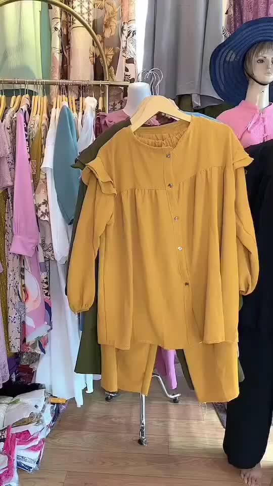 SETELAN WANITA KEKINIAN ONE SET WANITA REVANA CRINKEL LD120 JUMBO Airflow Baju Oversize Crinkle Kancing Celana Atasan