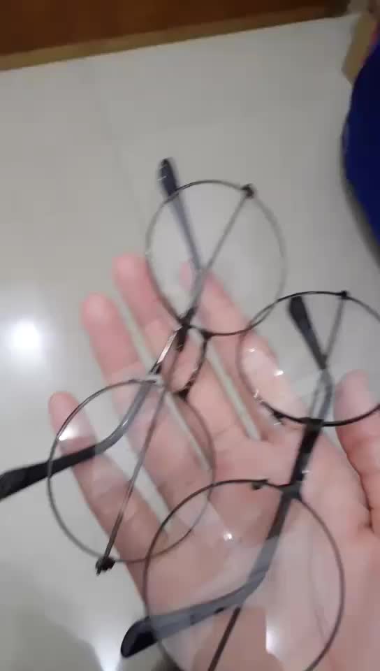 Kacamata Retro Korea Bulat Transparan - Eyewear - Glasses kacamata  anti plastik ungu transparan kaca warna:hitam glossy