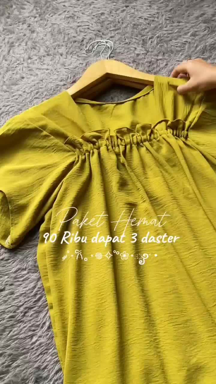 Paket hemat 3pcs Daster fuji bahan Cringkle Airfliw Homedress kekinian Wanita Busui Panjang Bumil