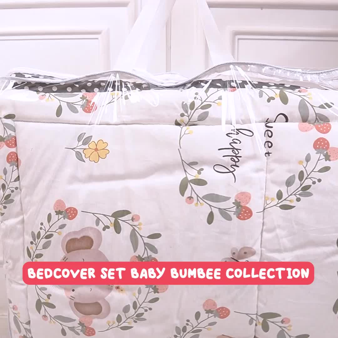 Bumbee Collection - Bed Cover Set Baby Selimut Bantal Guling Alas Tidur Lembut untuk Bayi Tidur Nyenyak FREE Tas Mika Kado Lahiran