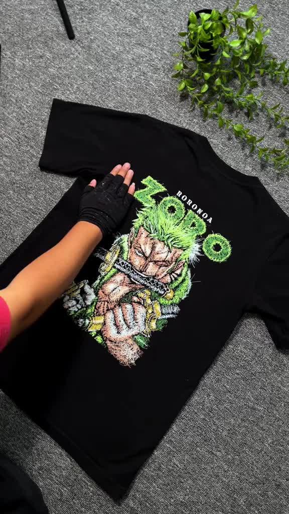 Kepsnime - Roronoa Zoro Scribble Art One Piece - Kaos Anime - T-Shirt Viral Combed 24s Pria Unisex