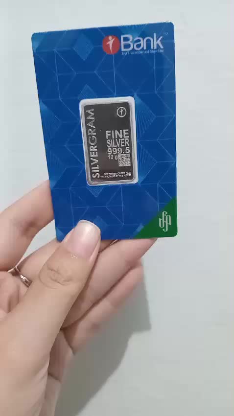 Silvergram 10 gr Silver | Perak Kepingan - Logam Mulia dengan Kadar 999.5 Tinggi