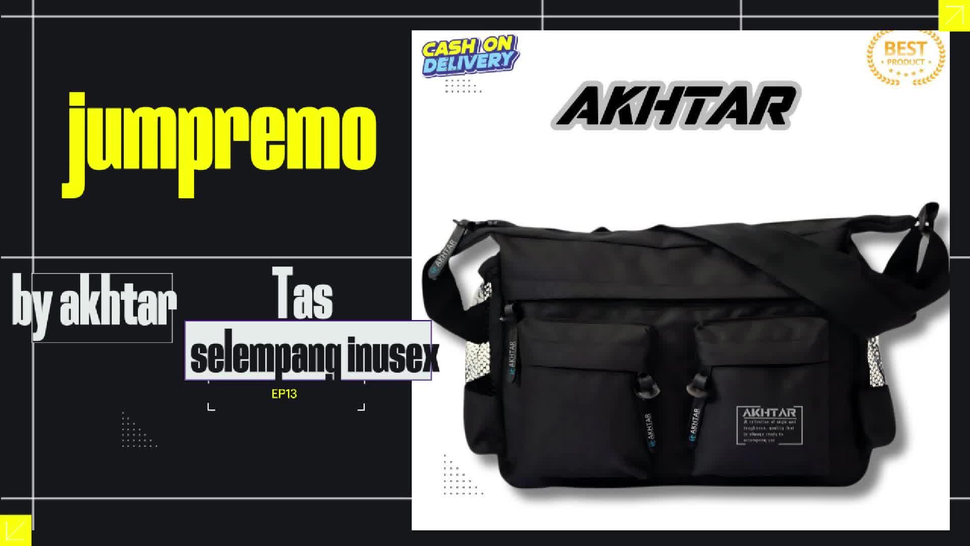 Tas Selempang Akhtar Jumpremo Ukuran Besar untuk Pria dan Wanita - Cowok, Slingbag