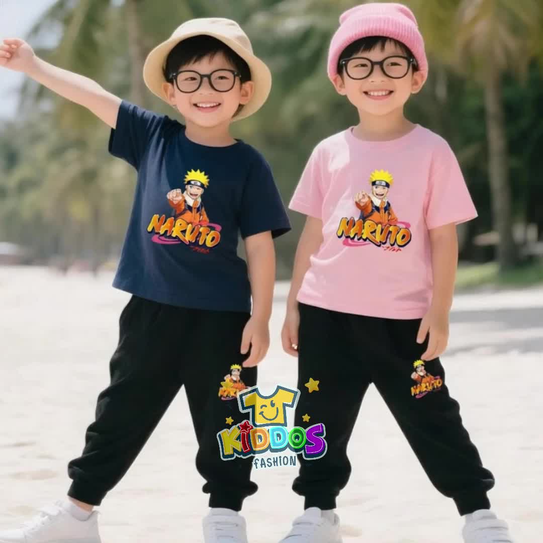 Setelan Anak Laki Laki UZUMAKI NARUTO - Baju Kaos dan Celana Fashion Motif Terbaru Usia 5-15 Tahun [BISA COD]