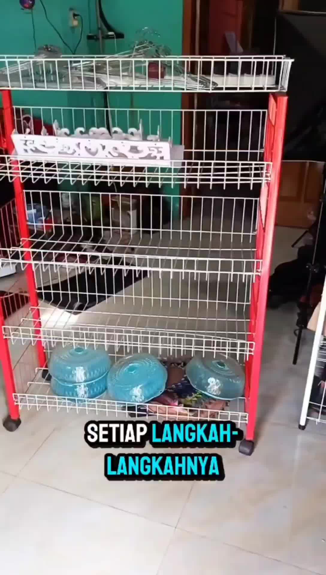RAK CIKI MINIMARKET MERAH SS 4 / RAK MINIMARKET SUSUN 4 / RAK CIKI SUSUN 5 Besi