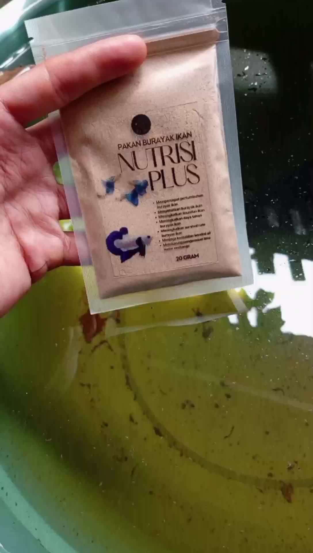 Fish Art • Nutrisi Plus 20Gram Pakan Burayak Cupang dan Ikan Hias Lainnya