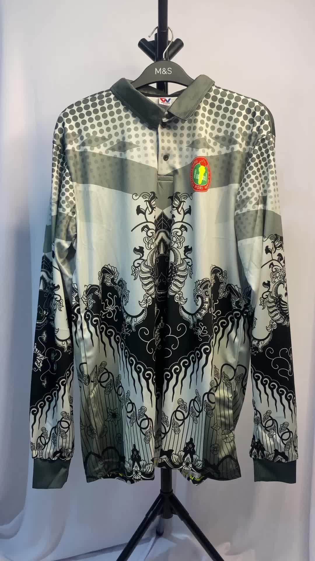 WARSAN JERSEY WANGKI PGRI LENGAN PANJANG / KAOS KERAH PGRI DRYFIT PANJANG / JERSEY POLO PGRI FULL PRINT