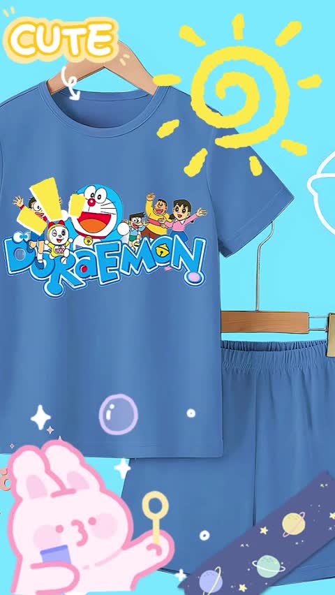 UP trendy - Setelan anak laki-laki dan perempuan celana pendek sablon digital KIDS PANDA BUS bahan cotton combed / Pakaian anak unisex celana pendek sablon digital kids fashion
