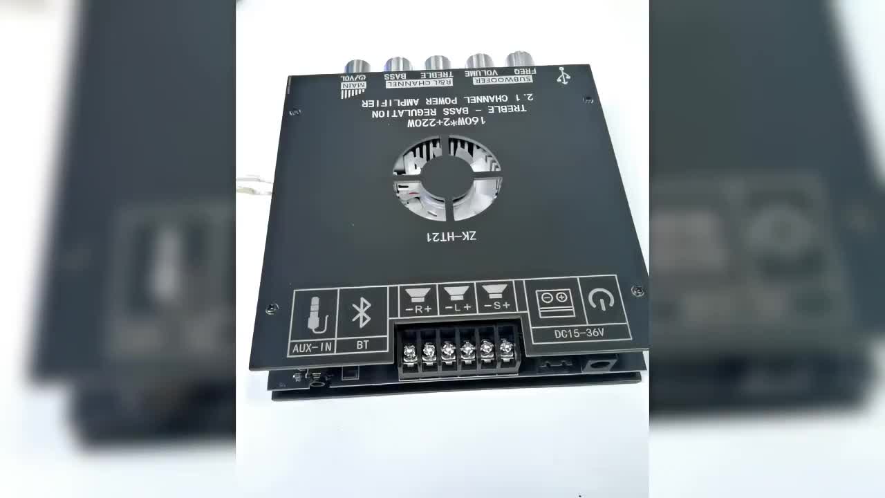 【ZK-HT21】 Bluetooth digital power amplifier amplifier 2.1 channel 【TDA7498E】 subwoofer nada tinggi dan rendah 160W * 2+220w amplifier bluetooth
