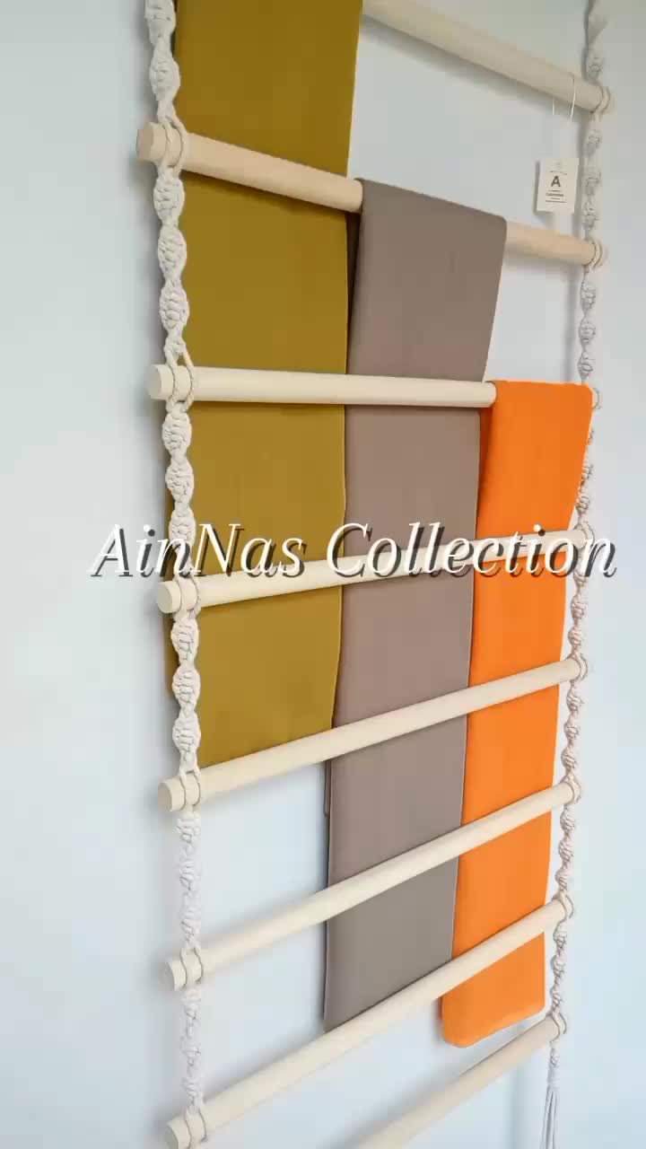 Gantungan Jilbab Macrame Aesthetic / Gantungan Hijab Kayu Multifungsi Kertas Kado Handuk