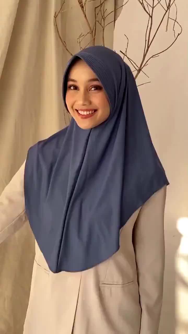 (50K Dapat 4Pcs) Bundling Bergo Hamidah Jersey Size M | Hijab Instan By Zulfa Santai Muslim Tebal