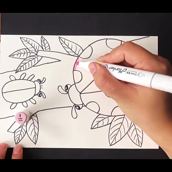 Set Spidol Umum General Marker 12/24/30/36/48/60/80/120/168 Warna Sketsa untuk Animasi dan Pasar Ganda - Stationery Alat Karton Kuas Lukisan Manga Pen Manga Pen Pena Sekolah
