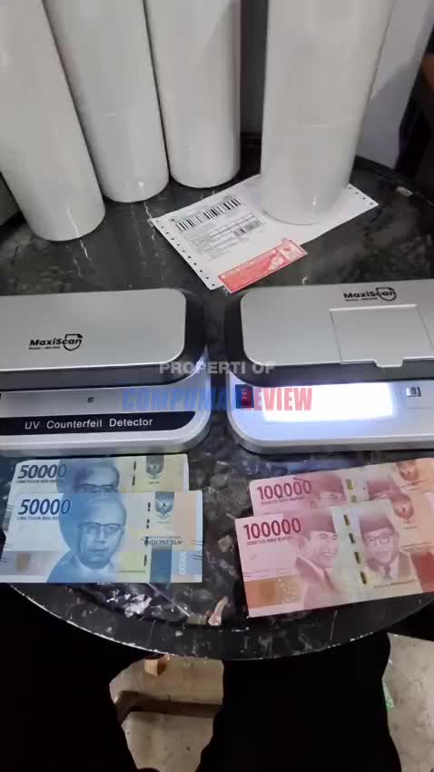 Money Detector Deteksi Uang Counterfeit UV MG Ultraviolet Magnetic - MaxiScan MS002 MS-003