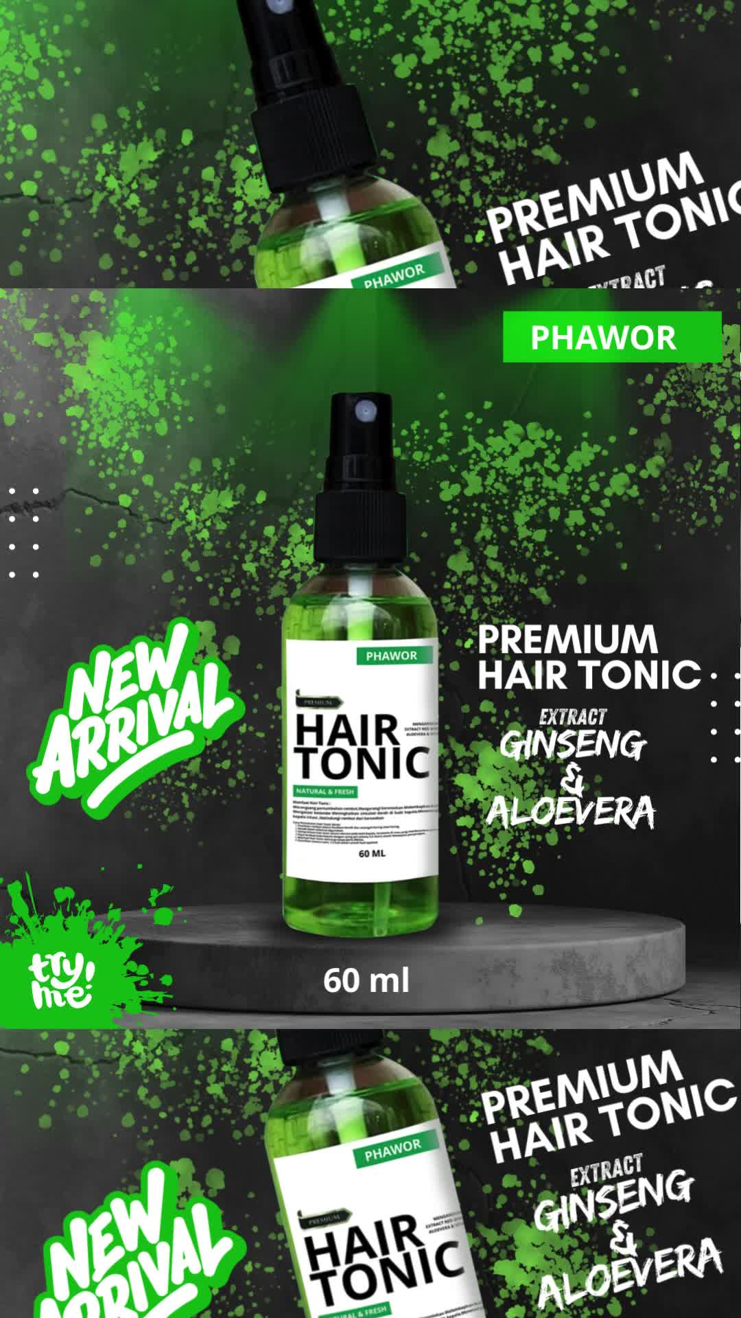HAIR TONIC RAMBUT VITAMIN PENUMUMBUH RAMBUT DAN PELURUS RAMBUT PRIA DAN WANITA BY PHAWOR
