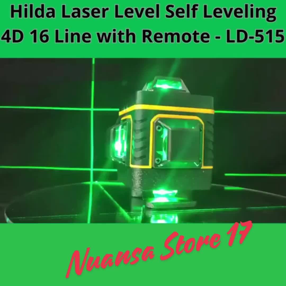 Taffware Hilda Laser Level Self Leveling 4D 16 Line with Remote - LD-515