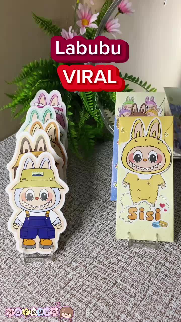 isi 5 pcs - Amplop Panjang Kombinasi Labubu Viral