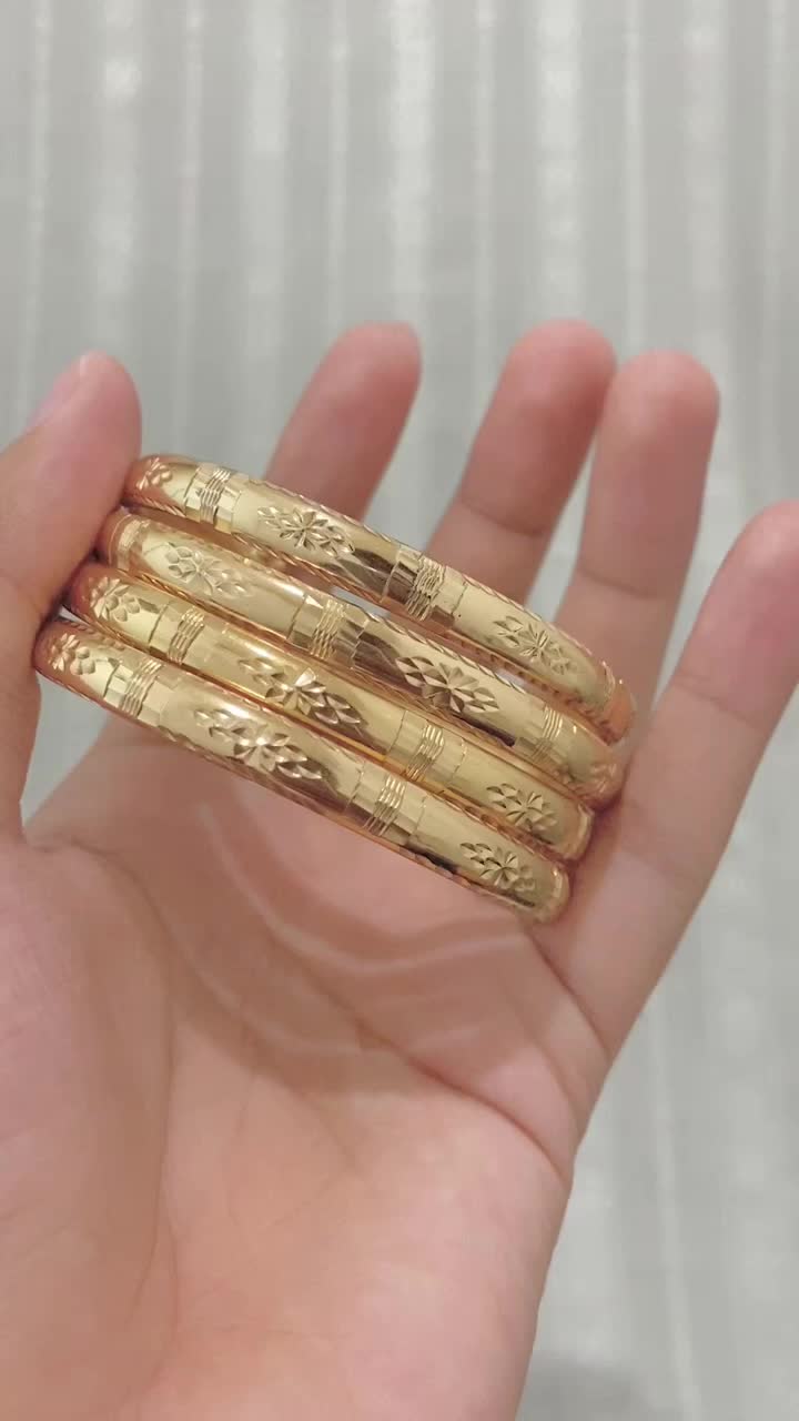 [DK5.1] Gelang Swasa Dewasa 5 mm Premium Kuwung - Kuning Awet Tahan Karat