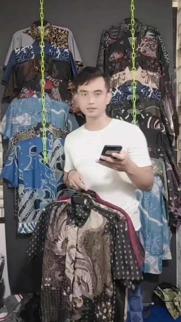 Baju Couple Batik Keluarga ayah dan anak motif Sawung galih size M.L XL.XXL Pendek Panjang Pria